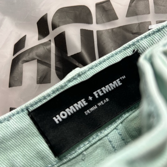 HOMME + FEMME - NWT Men’s Twilight Denim Jeans Green Size:28 - Picture 5 of 7